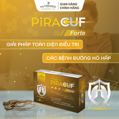 Viên uống Piracuf Forte hỗ trợ giảm ho, chống viêm, giảm phản ứng viêm cho viêm đường hô hấp mãn tính (30 viên)