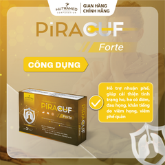 Viên uống Piracuf Forte hỗ trợ giảm ho, chống viêm, giảm phản ứng viêm cho viêm đường hô hấp mãn tính (30 viên)