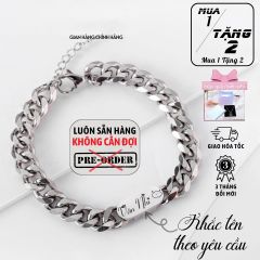 Vòng tay đôi Khắc Tên theo yêu cầu - Vòng tay titan cao cấp nam nữ, quà tặng tình yêu cho cặp đôi - Giao hàng nhanh chóng, miễn phí đổi mới
