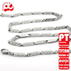 [ NSFT12P130 giảm 30k] Dây chuyền nam titan inox thép không gỉ hỏa tiển khắc ngẫu nhiên hoa văn trangsucpt 3mm PTDCNA10