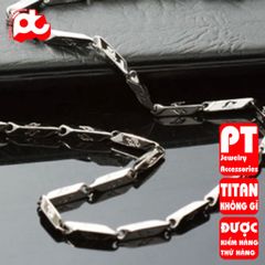 [ NSFT12P130 giảm 30k] Dây chuyền nam titan inox thép không gỉ hỏa tiển khắc ngẫu nhiên hoa văn trangsucpt 3mm PTDCNA10