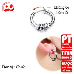 Bông Tai Nam Titan Cao Cấp - Phong Cách Đẳng Cấp, An Toàn Cho Da, Chống Gỉ Sét, Phụ Kiện Thời Trang Nam Tính - Quà Tặng Lý Tưởng