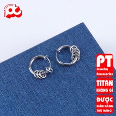 Bông Tai Nam Titan Cao Cấp - Phong Cách Đẳng Cấp, An Toàn Cho Da, Chống Gỉ Sét, Phụ Kiện Thời Trang Nam Tính - Quà Tặng Lý Tưởng