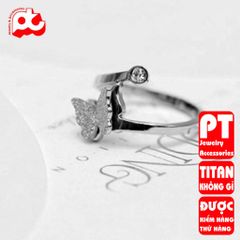 Nhẫn Nữ Titan Cao Cấp - Thiết Kế Thanh Lịch Không Gỉ, Đeo Thoải Mái, Dành Cho Dịp Đặc Biệt, Nhiều Màu Sắc Thời Thượng