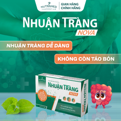 Viên uống Nhuận Tràng Nova hỗ trợ nhuận tràng, giảm táo bón, tăng cường sức khoẻ đường ruột (20 viên)