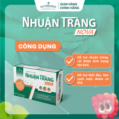 Viên uống Nhuận Tràng Nova hỗ trợ nhuận tràng, giảm táo bón, tăng cường sức khoẻ đường ruột (20 viên)