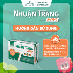 Viên uống Nhuận Tràng Nova hỗ trợ nhuận tràng, giảm táo bón, tăng cường sức khoẻ đường ruột (20 viên)