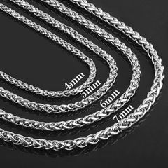 Dây Chuyền Titan Nam Cao Cấp Chống Gỉ - Thiết Kế Đẳng Cấp 7mm Trắng, Phong Cách Nam Tính, Quà Tặng Ý Nghĩa