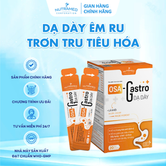 Osa Gastro - Siro Hỗ Trợ Giảm Viêm Loét Dạ Dày, Tá Tràng - Hộp 20 Gói 15ml, Trung Hòa Acid, Giảm Đầy Bụng, Ợ Chua