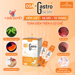 Osa Gastro - Siro Hỗ Trợ Giảm Viêm Loét Dạ Dày, Tá Tràng - Hộp 20 Gói 15ml, Trung Hòa Acid, Giảm Đầy Bụng, Ợ Chua