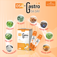 Osa Gastro - Siro Hỗ Trợ Giảm Viêm Loét Dạ Dày, Tá Tràng - Hộp 20 Gói 15ml, Trung Hòa Acid, Giảm Đầy Bụng, Ợ Chua