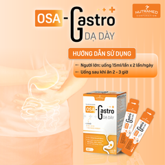 Osa Gastro - Siro Hỗ Trợ Giảm Viêm Loét Dạ Dày, Tá Tràng - Hộp 20 Gói 15ml, Trung Hòa Acid, Giảm Đầy Bụng, Ợ Chua