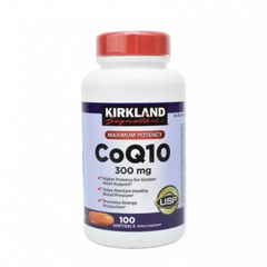 Viên uống Kirkland CoQ10 300mg Hỗ trợ Tim Mạch Chất lượng Mỹ - 100 Viên, Tăng Cường Năng Lượng và Chống Oxy Hóa