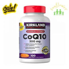 Viên uống Kirkland CoQ10 300mg Hỗ trợ Tim Mạch Chất lượng Mỹ - 100 Viên, Tăng Cường Năng Lượng và Chống Oxy Hóa