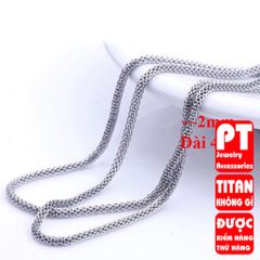 Dây Chuyền Nam Titan Cao Cấp Sang Trọng - Phụ Kiện Thời Trang An Toàn Cho Da, Thiết Kế Nam Tính, Đẳng Cấp 2mm PTDCNA41
