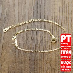 Lắc Chân Nữ Titan Cao Cấp - Thiết Kế Thanh Lịch, Không Gỉ, An Toàn Cho Da - Phụ Kiện Thời Trang Sang Trọng, Quà Tặng Đặc Biệt