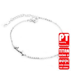Lắc Chân Nữ Titan Cao Cấp - Thiết Kế Thanh Lịch, Không Gỉ, An Toàn Cho Da - Phụ Kiện Thời Trang Sang Trọng, Quà Tặng Đặc Biệt