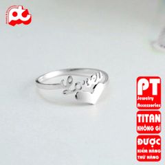 Nhẫn Nữ Titan Cao Cấp - Thiết Kế Sang Trọng Không Gỉ, An Toàn Cho Da - Phụ Kiện Thời Trang Đẳng Cấp, Quà Tặng Tuyệt Vời
