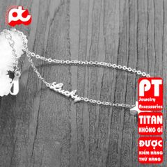 Lắc Chân Nữ Titan Cao Cấp - Phụ Kiện Thời Trang Thanh Lịch, Bền Bỉ, Không Gỉ, An Toàn Cho Da - Quà Tặng Ý Nghĩa
