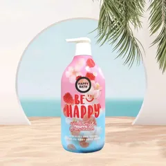 Sữa Tắm Happy Bath Berry & Cherry Blossom 900ml - Làm Sạch, Dưỡng Ẩm, Hương Thơm Dịu Nhẹ cho Da Mềm Mượt