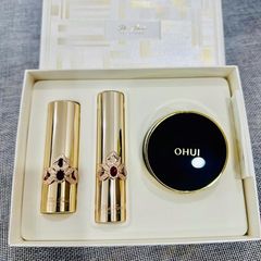 Bộ Son Ohui The First và Phấn Nước Mini - Trang Điểm Mềm Mịn, Bé Mặt Rạng Rỡ, Chăm Sóc Da Từ Hàn Quốc