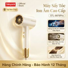 Máy Sấy Tóc TEKYOMI STL-8878Pro 2000W - Công Nghệ BlueLight & Ion Âm, 6 Chế Độ, Chuẩn Salon Tại Nhà, Sấy Nhanh, Bảo Vệ Tóc