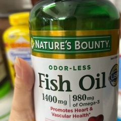 Dầu cá Nature’s Bounty 1400mg Omega-3 130 viên bổ sung sức khỏe tim mạch và trí não - Sản phẩm Mỹ 