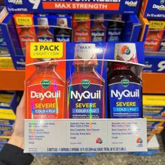 Set 3 Chai Siro Cảm Cúm Vicks Dayquil Nyquil Severe - Giảm Cảm Nhanh, Hỗ Trợ Miễn Dịch, Thoải Mái Ngay Trong Mùa Lạnh