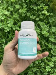 Viên Uống Ginkgo Biloba Healthy Care 2000mg 100 Viên - Tăng Cường Tuần Hoàn Não, Hỗ Trợ Tinh Thần và Tình Trạng Tinh Tế
