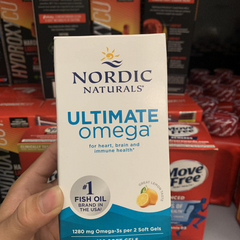 Dầu Cá Omega-3 Nordic Naturals Ultimate Omega 1280mg – Hỗ Trợ Tim Mạch và Não Bộ – 120 Viên Mềm, Tinh Khiết, Không Tanh