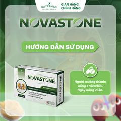Viên uống Novastone - Hỗ trợ giảm nguy cơ sỏi tiết niệu, tăng cường đào thải chất lắng cặn, 30 viên thực phẩm chức năng bổ trợ tiết niệu.