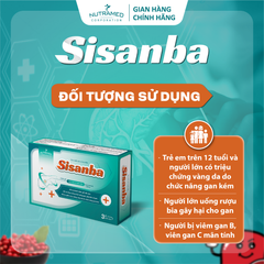 Viên uống hỗ trợ chức năng gan Sisanba Nutramed - Bảo vệ gan, thải độc, 30 viên cho sức khỏe tối ưu