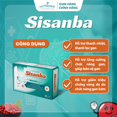 Viên uống hỗ trợ chức năng gan Sisanba Nutramed - Bảo vệ gan, thải độc, 30 viên cho sức khỏe tối ưu
