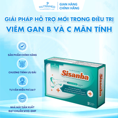 Viên uống hỗ trợ chức năng gan Sisanba Nutramed - Bảo vệ gan, thải độc, 30 viên cho sức khỏe tối ưu