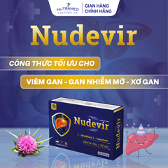 Viên uống Nudevir hỗ trợ chức năng gan khỏe mạnh - Giải độc gan, tăng cường sức khỏe cho người bị viêm gan, xơ gan (30 viên)