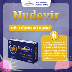 Viên uống Nudevir hỗ trợ chức năng gan khỏe mạnh - Giải độc gan, tăng cường sức khỏe cho người bị viêm gan, xơ gan (30 viên)