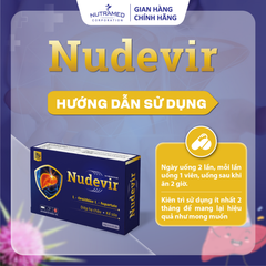 Viên uống Nudevir hỗ trợ chức năng gan khỏe mạnh - Giải độc gan, tăng cường sức khỏe cho người bị viêm gan, xơ gan (30 viên)