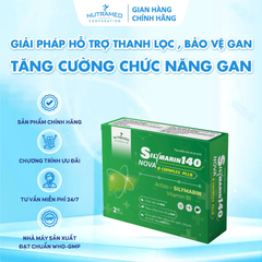 Viên uống Silymarin 140 - Bảo vệ và tăng cường chức năng gan cho người uống rượu, hỗ trợ giải độc gan - Hộp 30 viên Nutramed