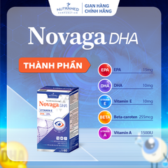 Viên uống Novaga DHA hỗ trợ sáng mắt, bổ não, đẹp da (60 viên)