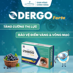 Viên Uống Bổ Mắt Odergo Forte - Hỗ Trợ Tăng Cường Thị Lực, Giảm Khô Mỏi Mắt - 30 Viên Giúp Làm Chậm Thoái Hóa Võng Mạc
