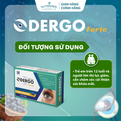 Viên Uống Bổ Mắt Odergo Forte - Hỗ Trợ Tăng Cường Thị Lực, Giảm Khô Mỏi Mắt - 30 Viên Giúp Làm Chậm Thoái Hóa Võng Mạc