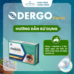 Viên Uống Bổ Mắt Odergo Forte - Hỗ Trợ Tăng Cường Thị Lực, Giảm Khô Mỏi Mắt - 30 Viên Giúp Làm Chậm Thoái Hóa Võng Mạc