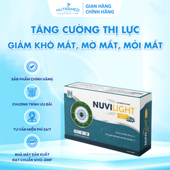 Viên uống Nuvilight hỗ trợ tăng cường thị lực, giảm khô mắt mỏi mắt (Hộp 30 viên)