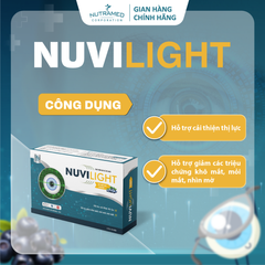Viên uống Nuvilight hỗ trợ tăng cường thị lực, giảm khô mắt mỏi mắt (Hộp 30 viên)