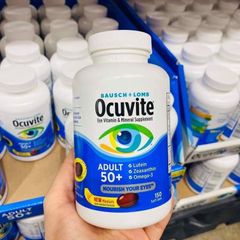 Viên uống bổ mắt Ocuvite Adult 50+ - 150 viên Vitamin E hỗ trợ sức khỏe mắt cho người trên 50 tuổi của Mỹ