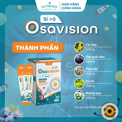 Siro Osavision hỗ trợ tăng cường thị lực, giảm khô mắt, mỏi mắt và mờ mắt (20 gói)