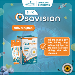 Siro Osavision hỗ trợ tăng cường thị lực, giảm khô mắt, mỏi mắt và mờ mắt (20 gói)