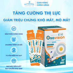 Siro Osavision hỗ trợ tăng cường thị lực, giảm khô mắt, mỏi mắt và mờ mắt (20 gói)