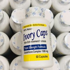 (Nhập khẩu) Viên uống trắng da Ivory Caps Glutathione 60 viên - Hỗ trợ giảm nám, làm sáng da hiệu quả, sản phẩm chăm sóc sắc đẹp tự nhiên. chính hãng 727856