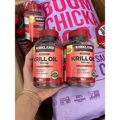 Viên Uống Dầu Tôm Kirkland Signature Krill Oil 500mg - Hỗ Trợ Tim Mạch, Giảm Cholesterol, Omega-3, 180 Viên Mỹ